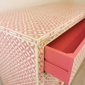 Pink Bone Geometric Chest Of Drawers Iris Furnishing