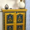 Blue Floral Side Cabinet