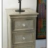 Brushed White Metal 3-Drawer Chest of Drawers (3)