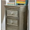 Brushed White Metal 3-Drawer Chest of Drawers (6)
