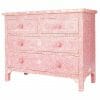 Pink Bone Inlay Chest of Drawers 1