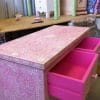 Pink Bone Inlay Chest of Drawers (4)