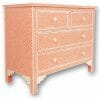 Terracotta Fish Scale Bone Inlay Chest of Drawers 1