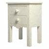 White Bone Inlay Bedside Table 1