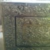 White Metal Embossed 3 Drawer Bedside Chest (5)