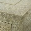 White Metal Embossed Bedside Table (4)