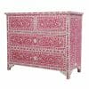 Raspberry Mother of Pearl Chest of Drawers 1