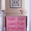 Raspberry Mother of Pearl Chest of Drawers 1