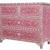 Raspberry Mother of Pearl Chest of Drawers 4