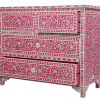 Raspberry Mother of Pearl Chest of Drawers 4