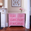 Raspberry Mother of Pearl Chest of Drawers 6