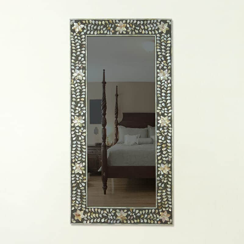 Mother Of Pearl Rectangle Mirror Iris, Mother Of Pearl Mirrors Uk