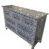 Chest of drawers in blue mother of pearl 7 drawer side