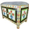Floral-Storage-seat-with-cushion