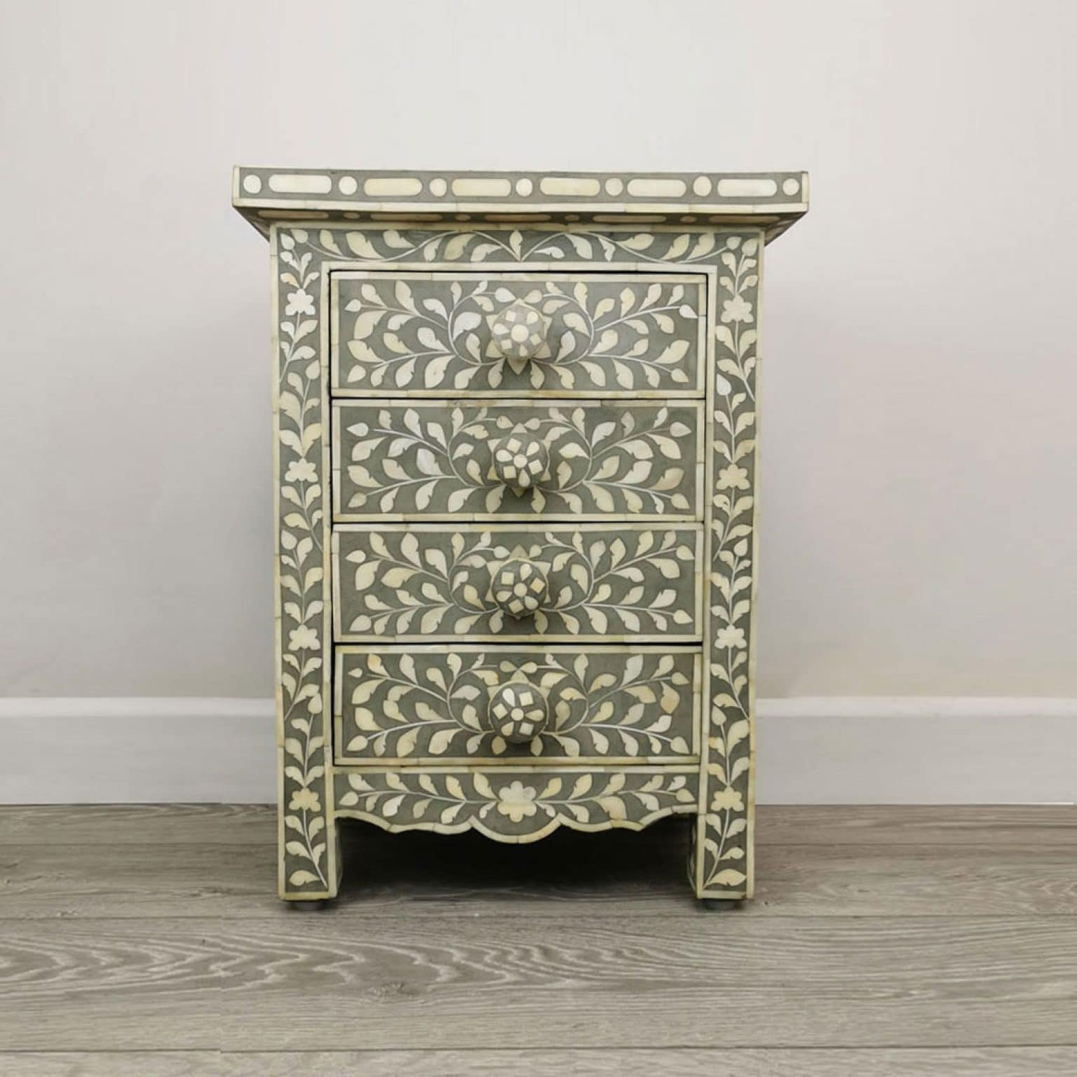 Indian Bone Inlay Iris Furnishing