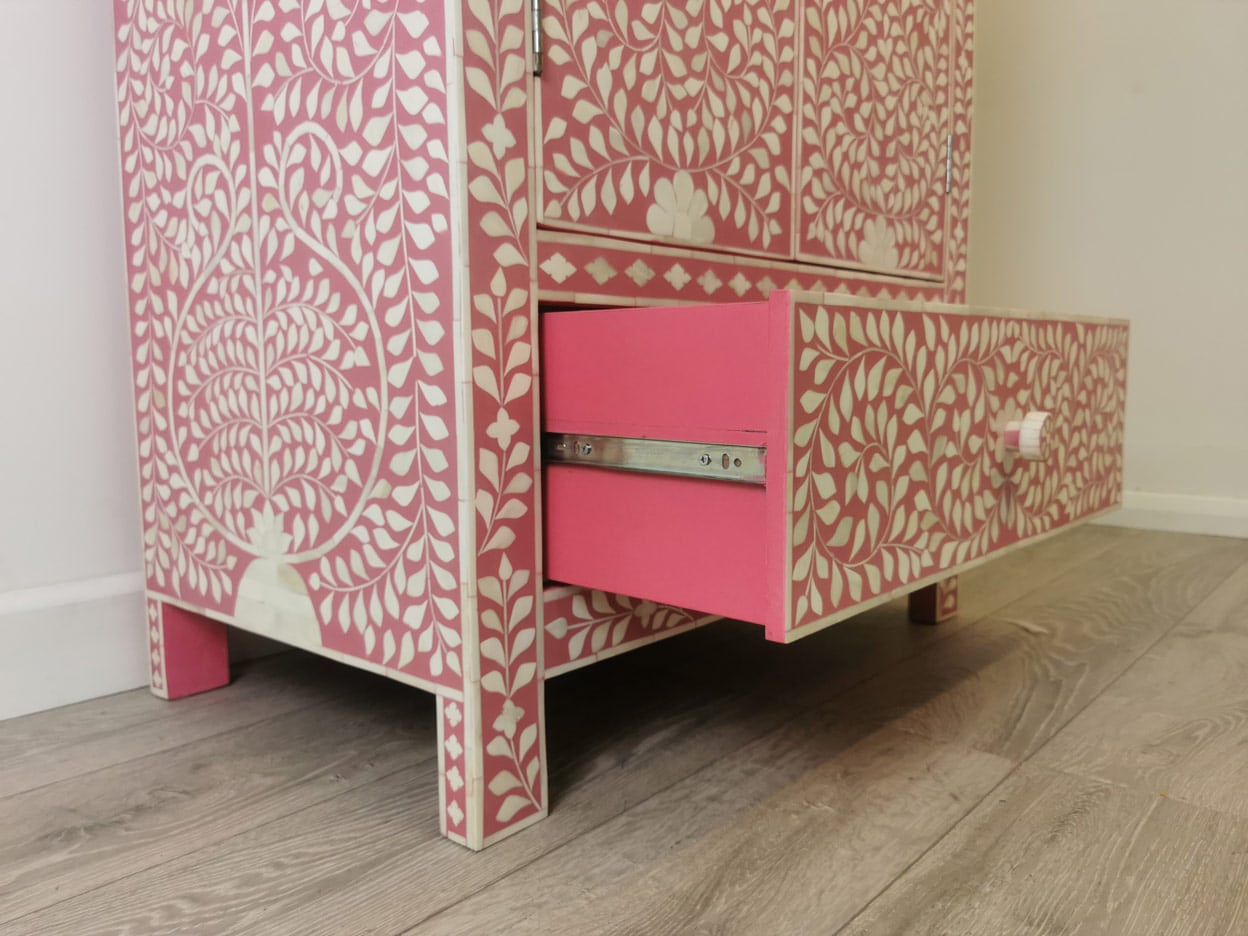 Pink-bone-wardrobe-open-drawer